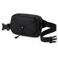 Marsupio 25 x 7 x 15 cm in tessuto sintetico nero con cintura regolabile e tasche zip