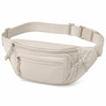 Marsupio 31 x 8 x 16 cm in tessuto sintetico avorio con tasche multiple regolabile