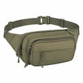 Marsupio 30 x 15 x 8 cm in tessuto verde oliva con cintura regolabile e tasche multiple