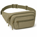 Marsupio 35 cm in tessuto verde oliva con tasche multiple per uso quotidiano