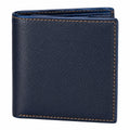 Portafoglio pieghevole 11.5 x 9.5 x 2 cm in materiale sintetico blu navy effetto pelle