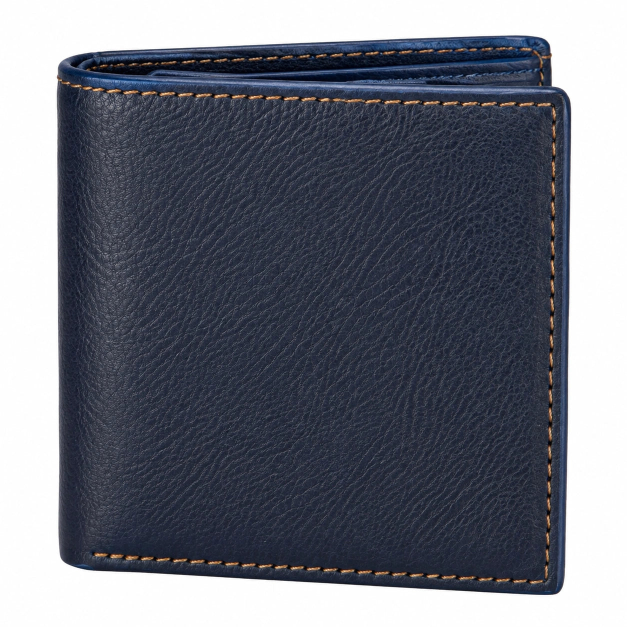 Portafoglio pieghevole 11.5 x 9.5 x 2 cm in materiale sintetico blu navy effetto pelle